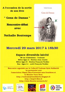 affiche_rencontre Nathalie Bontemps_29 mars 2017