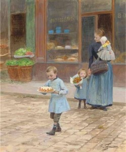 The birthday cake Victor Gabriel Gilbert ( peintre français 1847-1933 ) Victor Gabriel Gilbert 1847-1933